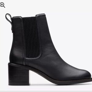 Clark’s Chamberly black ankle boots